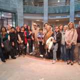 La nuova pubblicazione raccoglie il lavoro di 107 autori tra pittori, fotografi e scrittori accomunati dal medesimo intento: usare il proprio talento per una buona causa (nella foto Santa Vetturi � al centro)